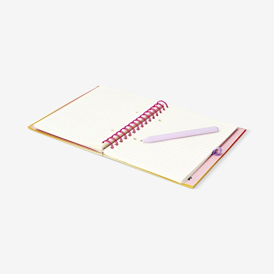 Flying Tiger Copenhagen Turuncu Spiralli Bölmeli Defter