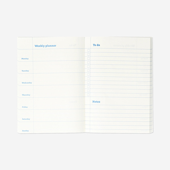 Flying Tiger Copenhagen Sarı Mavi Haftalık Planlayıcı A5