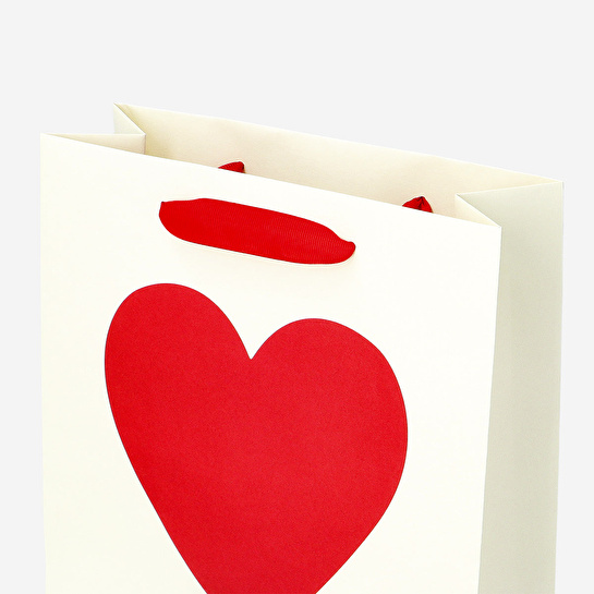 Flying Tiger Copenhagen Büyük Kırmızı Kalpli Hediye Çantası