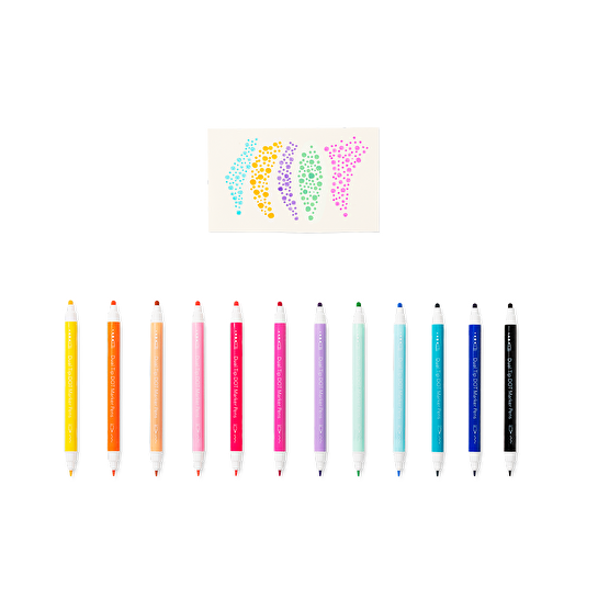 Flying Tiger Copenhagen 12'li Keçe ve Nokta Uçlu Kalem