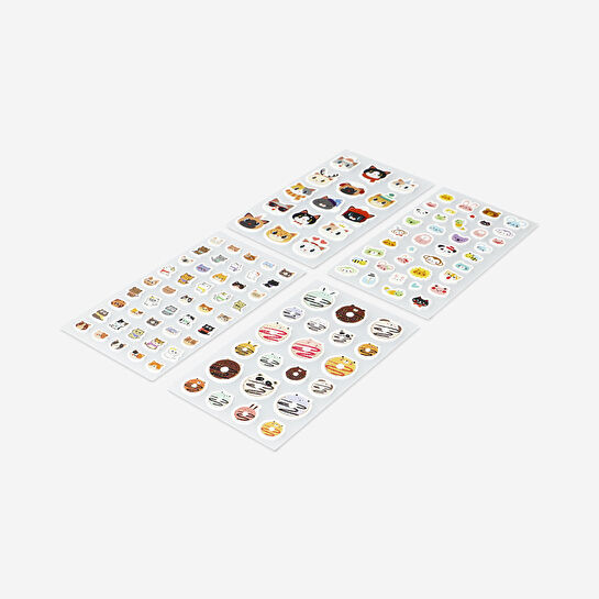 Flying Tiger Copenhagen Sevimli İkonlar Kabarık Sticker Seti