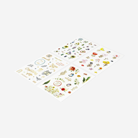 Flying Tiger Copenhagen Simli Çeşitli Temalı Sticker Seti