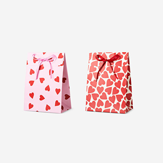 Flying Tiger Copenhagen 2'li Kalp Desenli Hediye Çantası