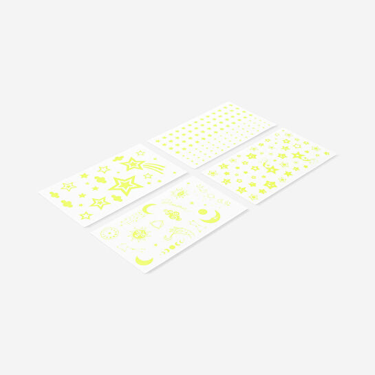 Flying Tiger Copenhagen Fosforlu Yıldız Temalı Sticker Seti