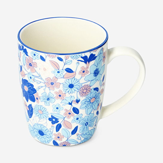 Flying Tiger Copenhagen Mavi Çiçekli Seramik Kupa