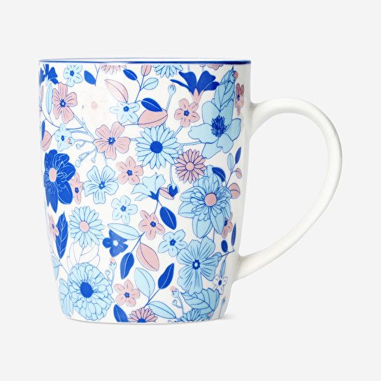 Flying Tiger Copenhagen Mavi Çiçekli Seramik Kupa