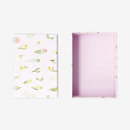 Flying Tiger Copenhagen Çiçek Desenli Kağıt Saklama Kutusu