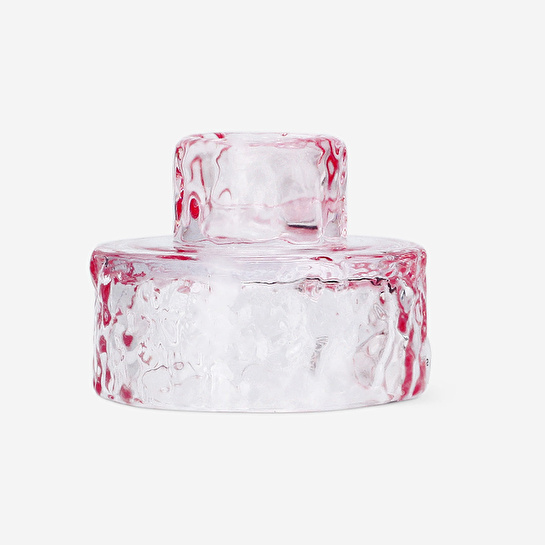 Flying Tiger Copenhagen Çift Taraflı Pembe Cam Mumluk