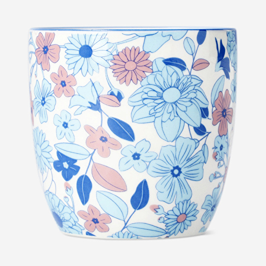 Flying Tiger Copenhagen Mavi Çiçekli Seramik Espresso Fincanı