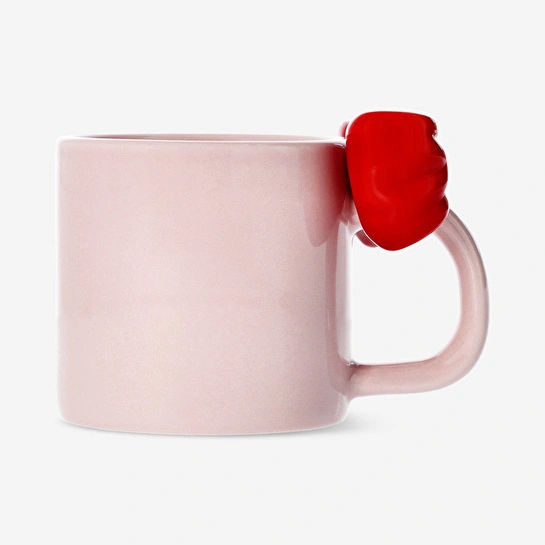 Flying Tiger Copenhagen Fiyonk Detaylı Pembe Seramik Kupa