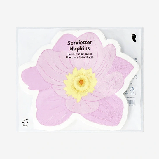 Flying Tiger Copenhagen Pembe Çiçek Şeklinde 16'lı Peçete