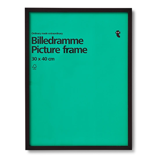 Flying Tiger Copenhagen Ahşap Görünümlü Siyah Çerçeve Büyük