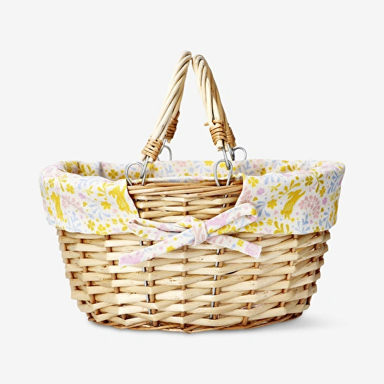 Flying Tiger Copenhagen Kumaş Detaylı Saplı Piknik Sepeti