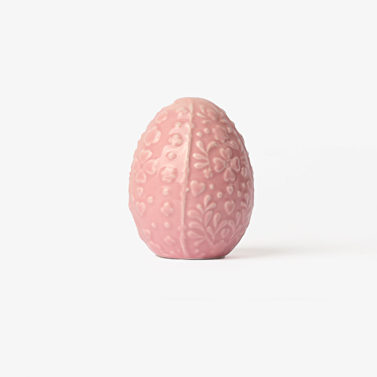 Flying Tiger Copenhagen Pembe Kabartmalı Seramik Yumurta