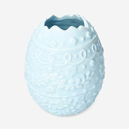 Flying Tiger Copenhagen Yumurta Şeklinde Mavi Seramik Vazo