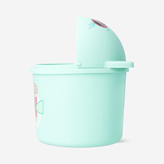 Flying Tiger Copenhagen Kedi Şeklinde Turkuaz Masaüstü Çöp Kutusu