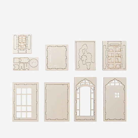 Flying Tiger Copenhagen Kendin Yap Ahşap Kitaplık Dekoru