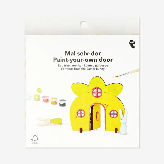 Flying Tiger Copenhagen Kendin Yap Tavşanlı Ahşap Kapı Süsü