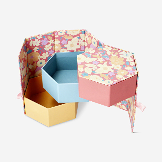 Flying Tiger Copenhagen Pembe Çiçek Desenli Masaüstü Düzenleyici