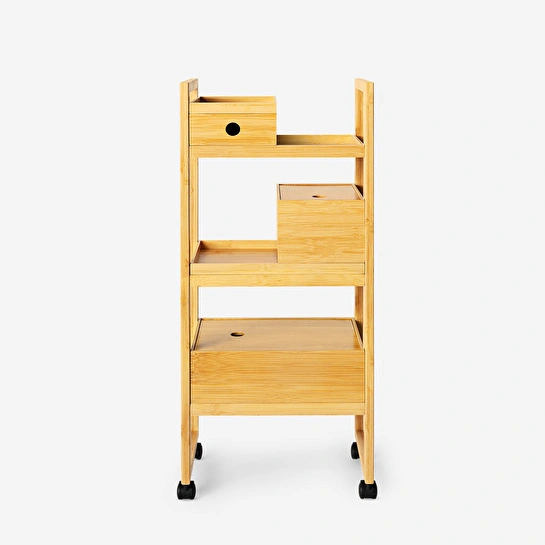 Flying Tiger Copenhagen Tekerlekli Bambu Açık Dolap