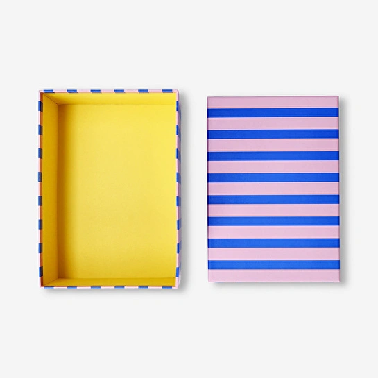 Flying Tiger Copenhagen Pembe Mavi Çizgili Kutu