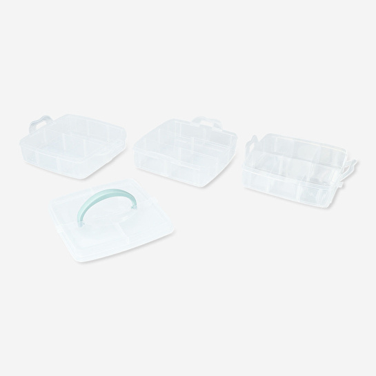 Flying Tiger Copenhagen Bölmeli Plastik Mavi Saklama Kutusu