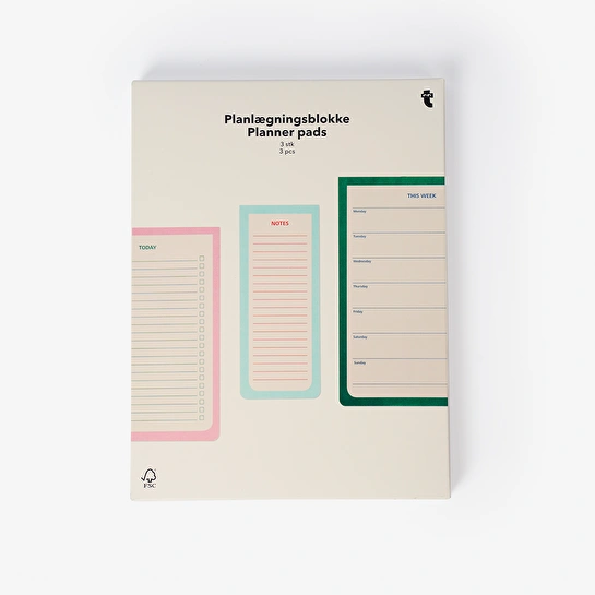 Flying Tiger Copenhagen 3'lü Çok Renkli Planner Seti