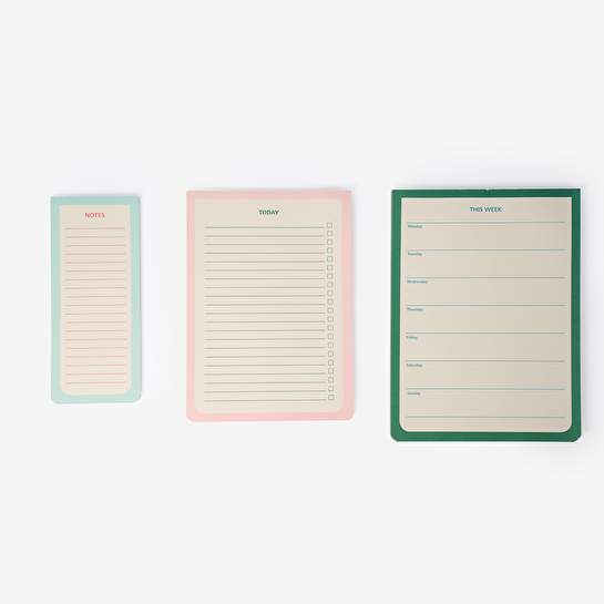 Flying Tiger Copenhagen 3'lü Çok Renkli Planner Seti