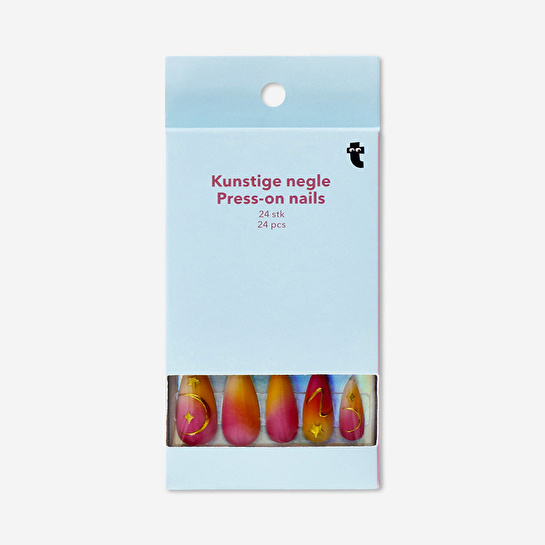 Flying Tiger Copenhagen Altın Detaylı Takma Tırnak Seti