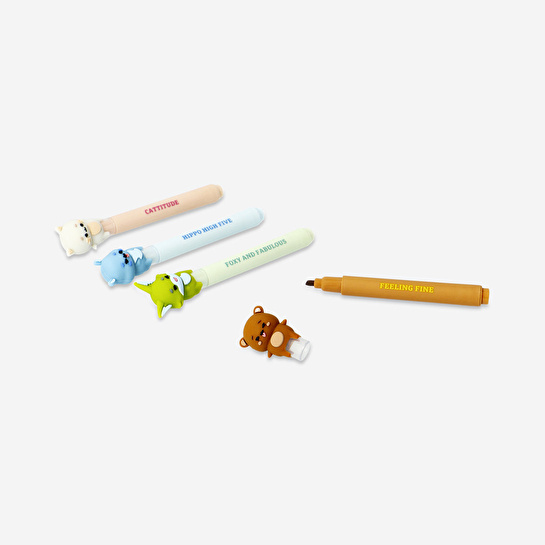 Flying Tiger Copenhagen Hayvan Temalı 4'lü Fosforlu Kalem