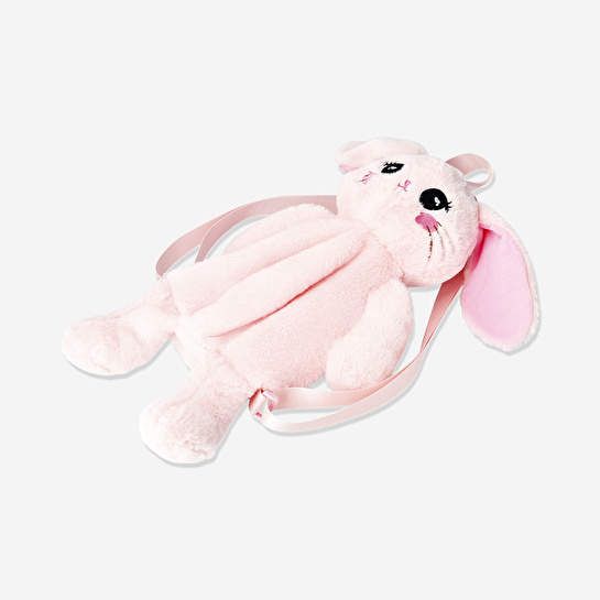 Flying Tiger Copenhagen Pembe Tavşan Şeklinde Peluş Sırt Çantası