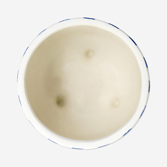 Flying Tiger Copenhagen Mavi Beyaz Çizgili Ayaklı Saksı