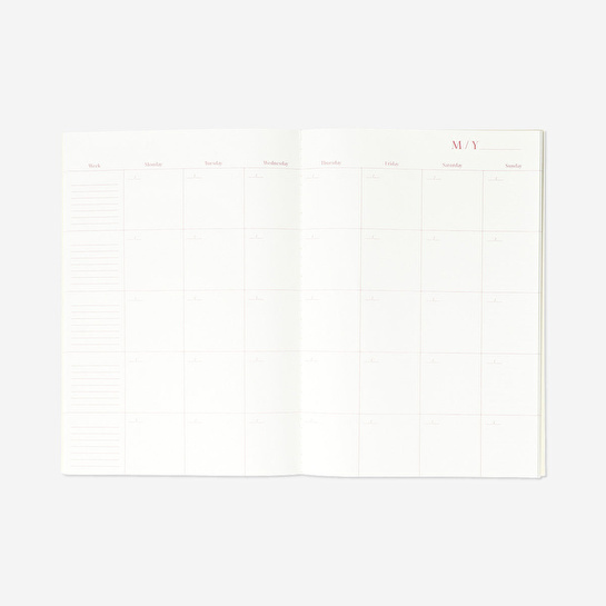 Flying Tiger Copenhagen Pembe Bahar Çiçekleri Aylık Planlayıcı A4