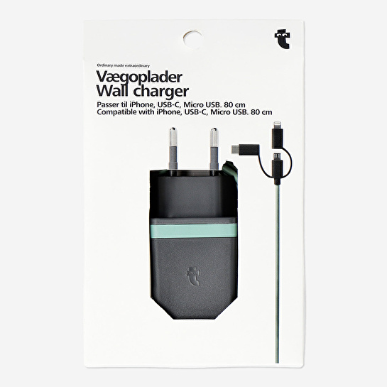 Flying Tiger Copenhagen 3’ü 1 arada duvar şarj cihazı