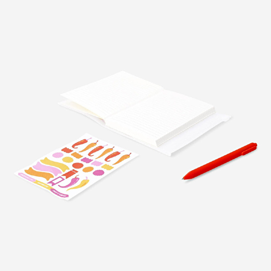 Flying Tiger Copenhagen Kırmızı Biber Desenli Defter A6