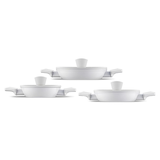 Jumbo Swiss Crystal 6 Parça Light Grey Sahan Seti