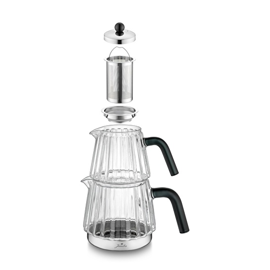 Jumbo Aura Glass İndüksiyon Tabanlı Cam Çaydalık