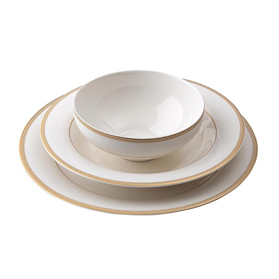 Jumbo Lineda Gold 55 Parça 12 Kişilik Yemek Takımı