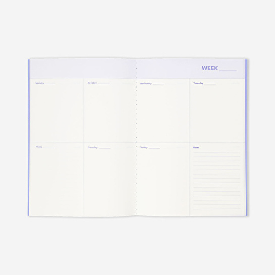 Flying Tiger Copenhagen Bordo Mavi Kareli Haftalık Planlayıcı B5 Defter