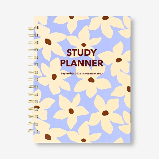 Flying Tiger Copenhagen Bej Çiçekli Çalışma Planlayıcı Defter