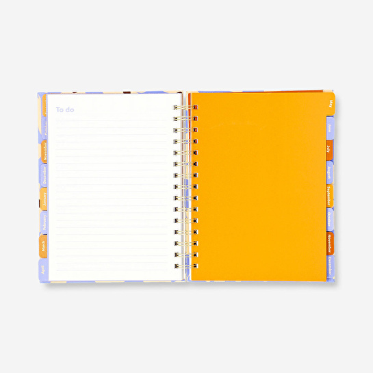 Flying Tiger Copenhagen Bej Çiçekli Çalışma Planlayıcı Defter