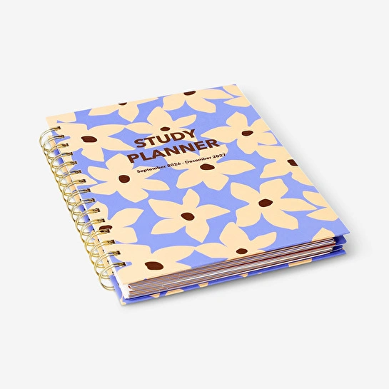Flying Tiger Copenhagen Bej Çiçekli Çalışma Planlayıcı Defter