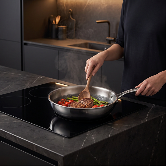 Jumbo Gourmet 3PLY İndüksiyon Tabanlı Wok Tava 26 cm