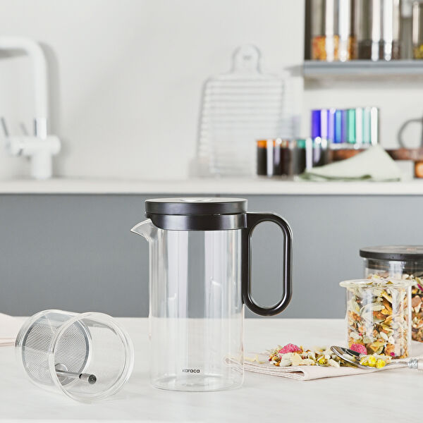 Karaca Brewy Tea Borosilikat Cam French Press 500 ml görseli 1
