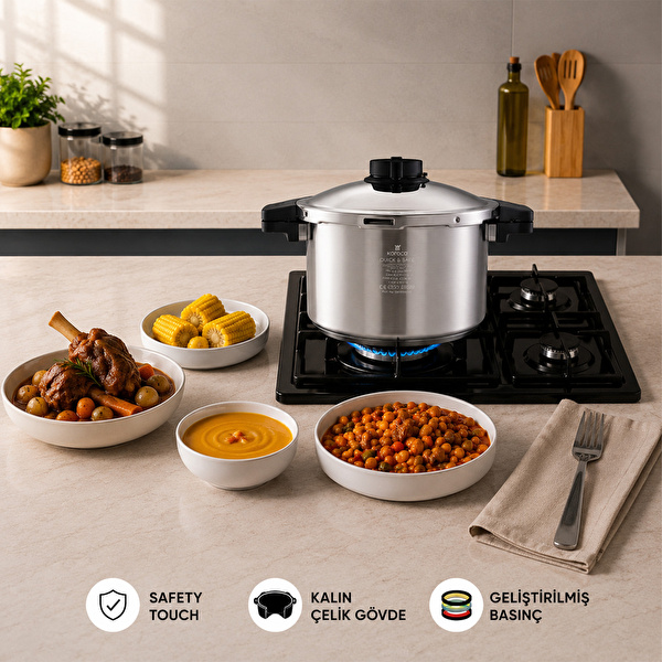 Karaca Quick And Safe İndüksiyon Tabanlı Düdüklü Tencere 7 Lt görseli 1