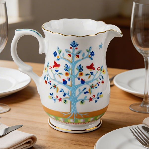 Baci Milano Mamma Mia Ağaç Desenli Sütlük 22 cm x 12,5 cm x 19 cm