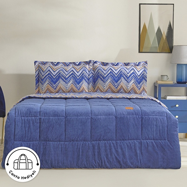 Karaca Home Vega Çift Kişilik Comfort Set Lacivert görseli 1