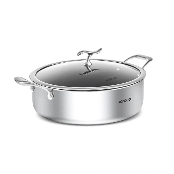 Karaca Plasma Steel 316+ 3Ply Karnıyarık Tencere 28 cm