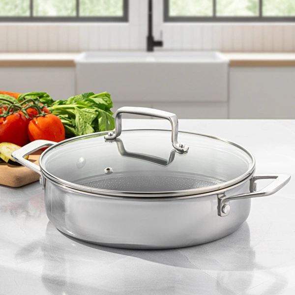 Emsan Pro Tri Ply Karnıyarık Tencere Çelik 28 cm görseli 1