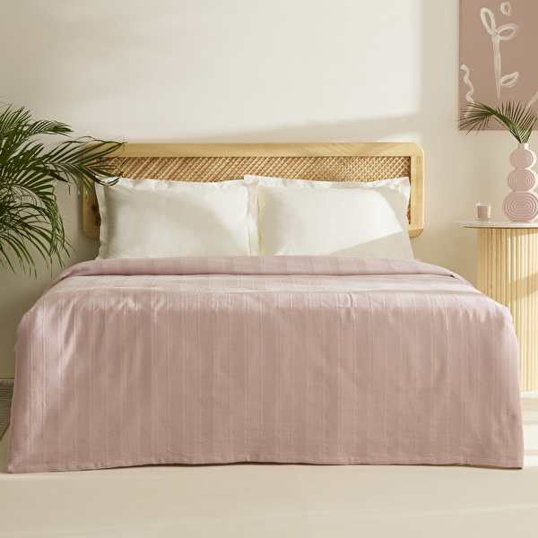 Karaca Home Verona %100 Pamuk Çift Kişilik Pike Pudra görseli 1